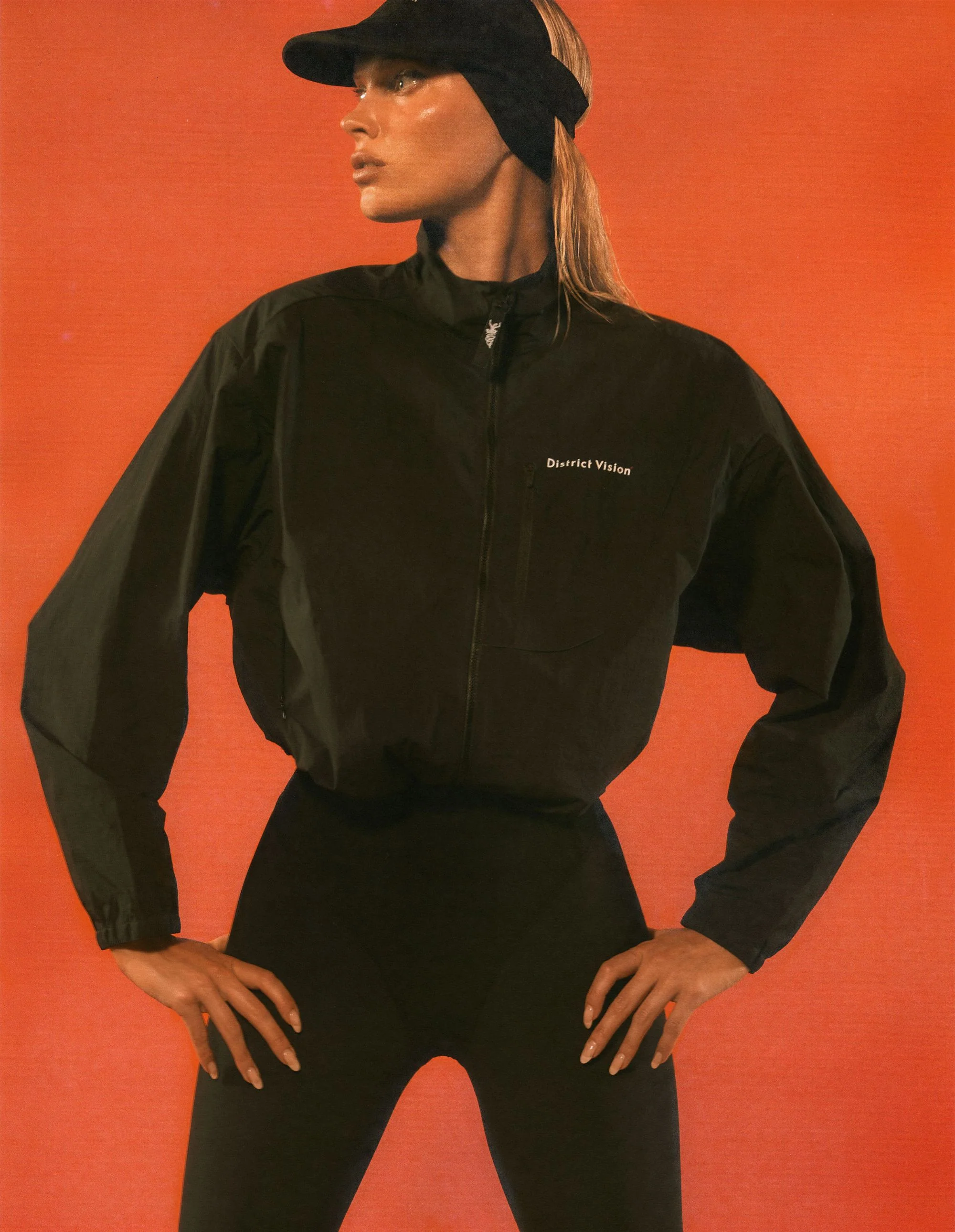 Cropped Recycled DWR Jacket, Black - Image 3